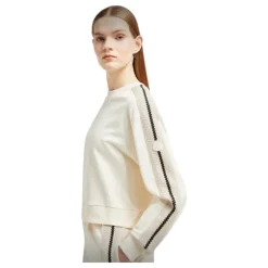 New Stribet Hæklet Sweatshirt Sæt Dame Sweatshirts