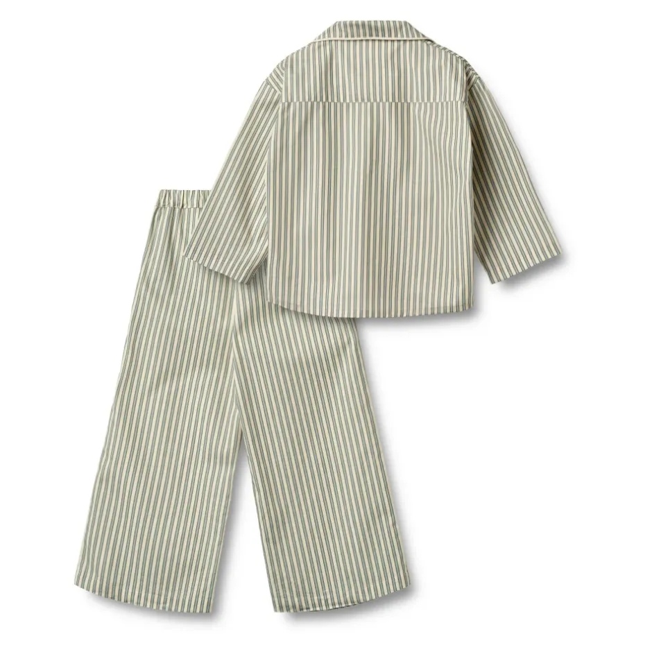 Sale Stribet Unisex Junior Pyjamas Soft Stripe Børn Nattøj