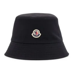 Hot Strikket Bucket Hat med Logo Patch Dame Huer & Kasketter