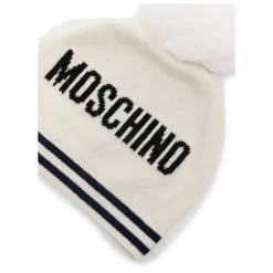 Hot Strikket hue med pompon og Teddy-logo Børn Huer & Kasketter