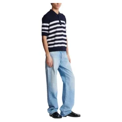 Online Strikket stribet polo Strik