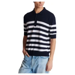 Online Strikket stribet polo Strik