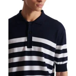 Online Strikket stribet polo Strik
