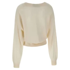 Strikket V-hals Sweater Dame Striktrøjer & Sweatere