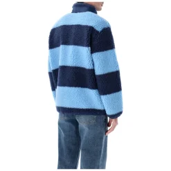 Outlet Striped Pile Fleece Jacket Fleece