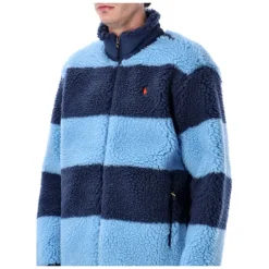 Outlet Striped Pile Fleece Jacket Fleece