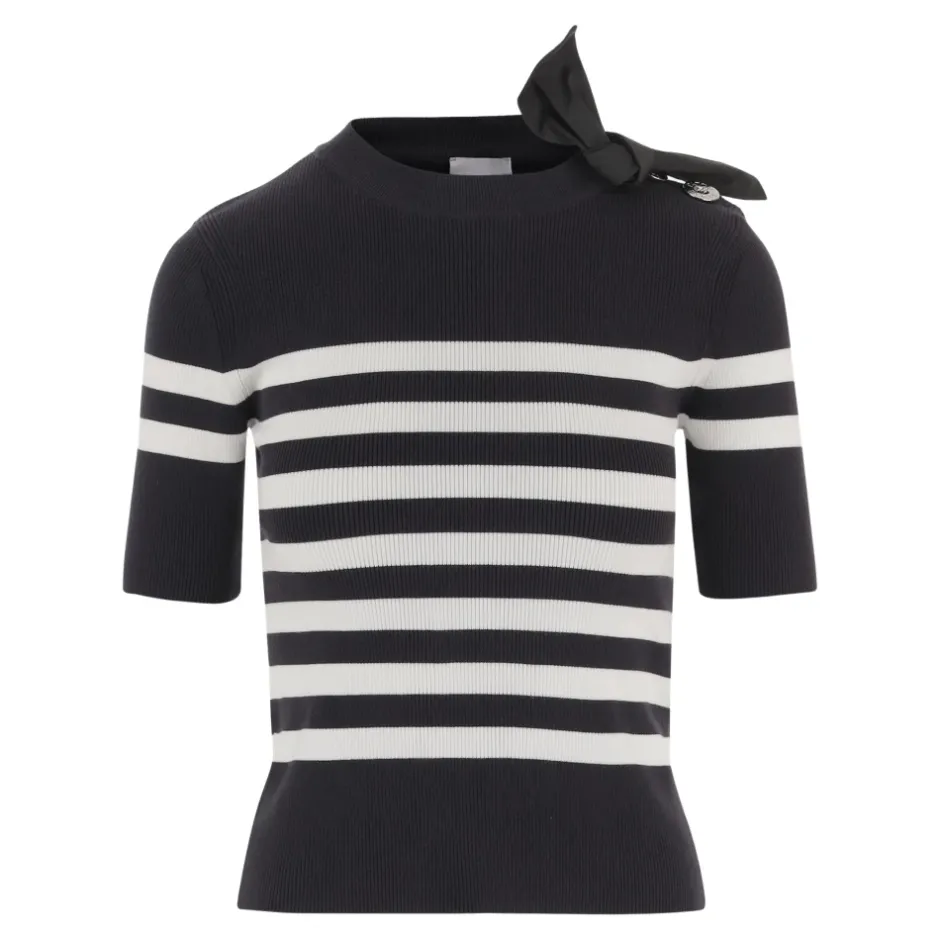 Discount Stripes Knitted T Shirt Dame Striktrøjer & Sweatere