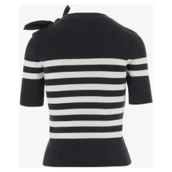 Discount Stripes Knitted T Shirt Dame Striktrøjer & Sweatere