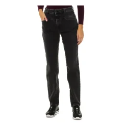 Clearance Stræk denim jeans med logo detalje Dame Jeans