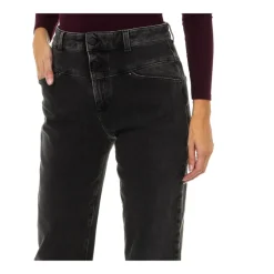 Clearance Stræk denim jeans med logo detalje Dame Jeans