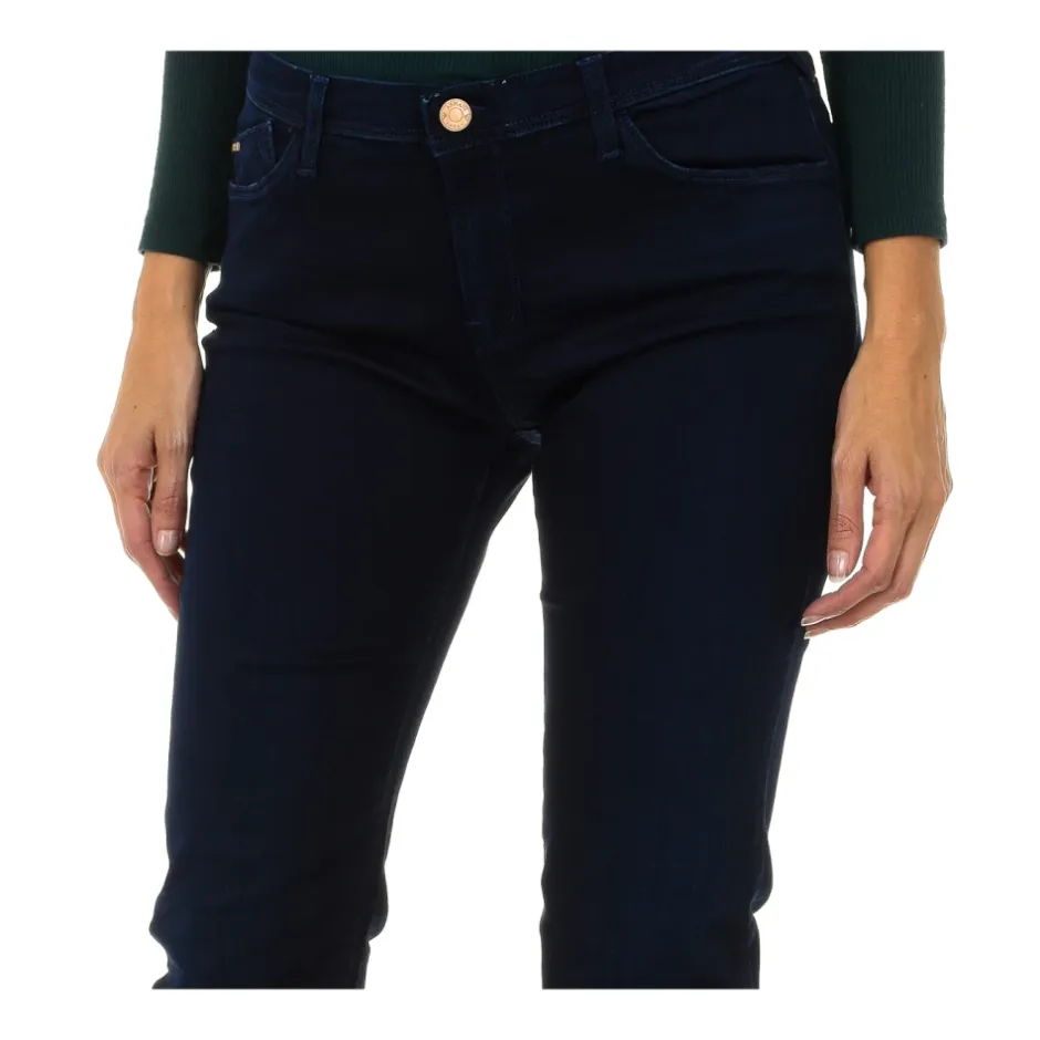 Sale Stræk denim jeans med logo detalje Dame Jeans