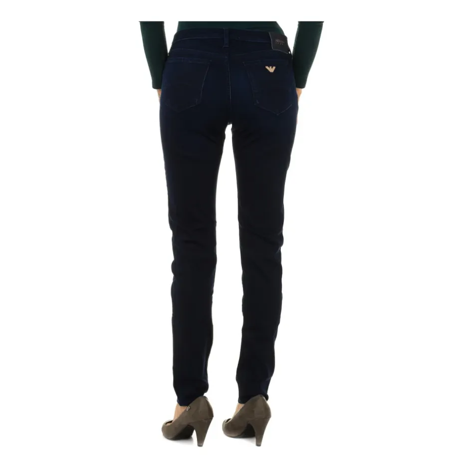 Sale Stræk denim jeans med logo detalje Dame Jeans