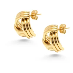 Stud Knot Earrings in Gold Dame Smykker