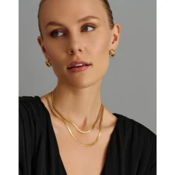 Stud Knot Earrings in Gold Dame Smykker