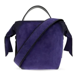 Suede Håndtaske med Logo Dame Tasker|Håndtasker