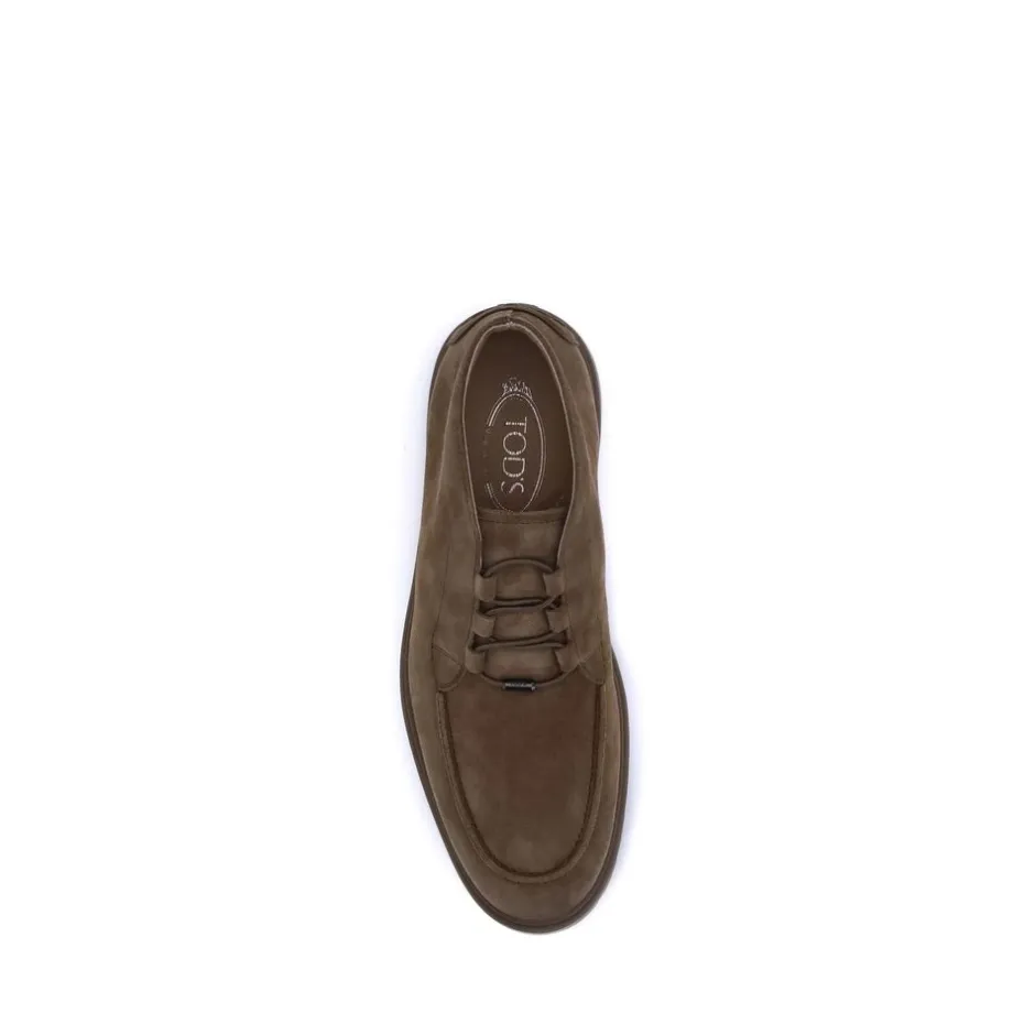 Hot Suede Snøresko med Præget Logo Støvler
