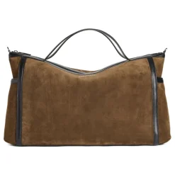 Clearance Suede Weekend Holdall Taske Dame Rejsetasker