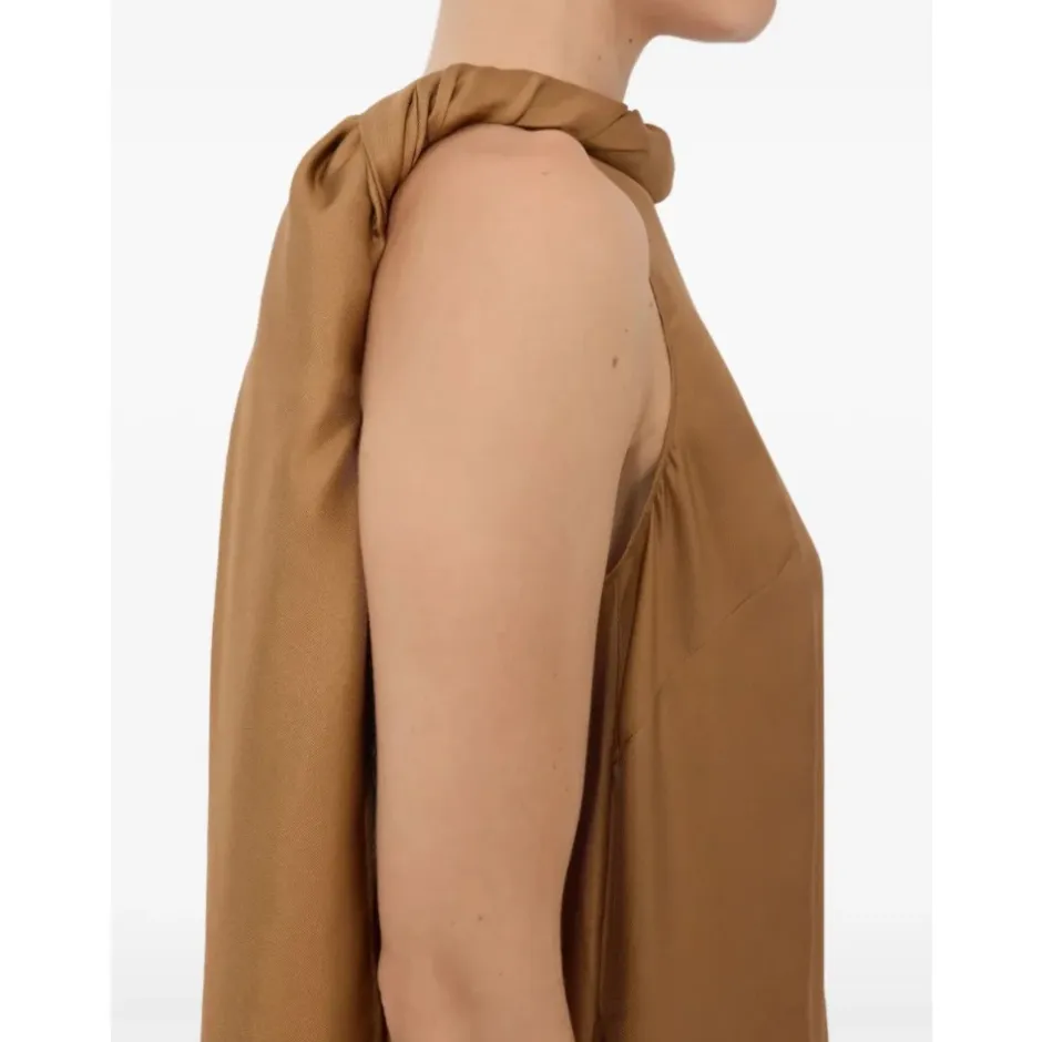 New Susan Twisted Collar Dress Dame Kjoler