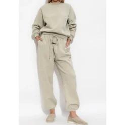 Clearance Sweatshirt med en kort stående krave Dame Sweatshirts