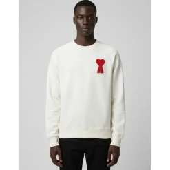 Sweatshirt med maxi hjerte logo Trøjer|Sweatshirts