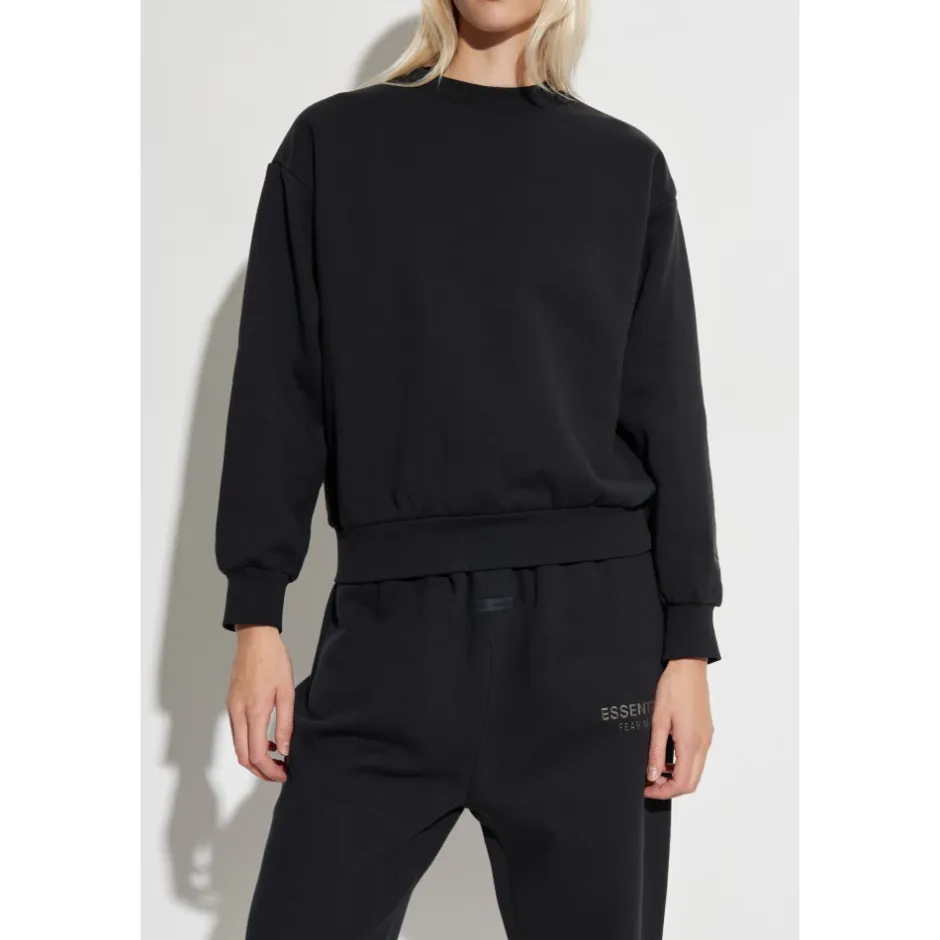 New Sweatshirt med trykt logo Dame Sweatshirts
