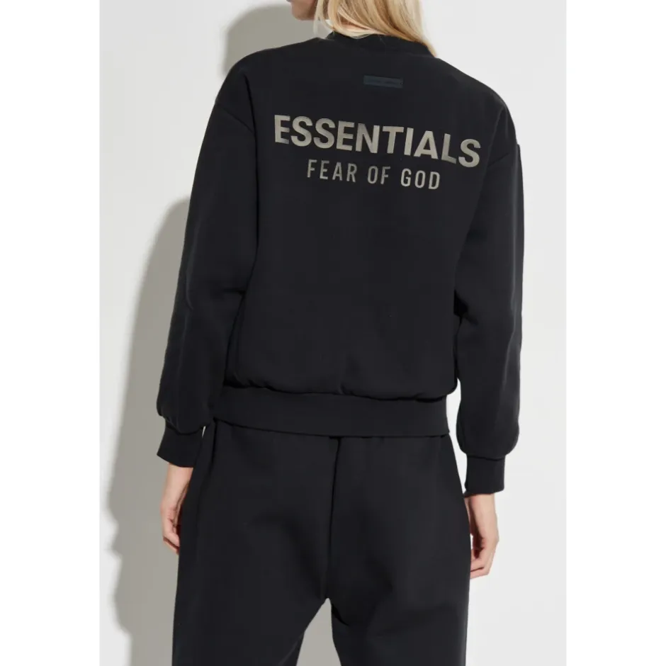 New Sweatshirt med trykt logo Dame Sweatshirts