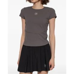 Best Taupe Grey Crew Neck T-shirts Dame T-Shirts