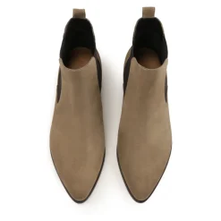New Taupefarvede ruskindsslippers Dame Chelsea Boots