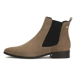 New Taupefarvede ruskindsslippers Dame Chelsea Boots