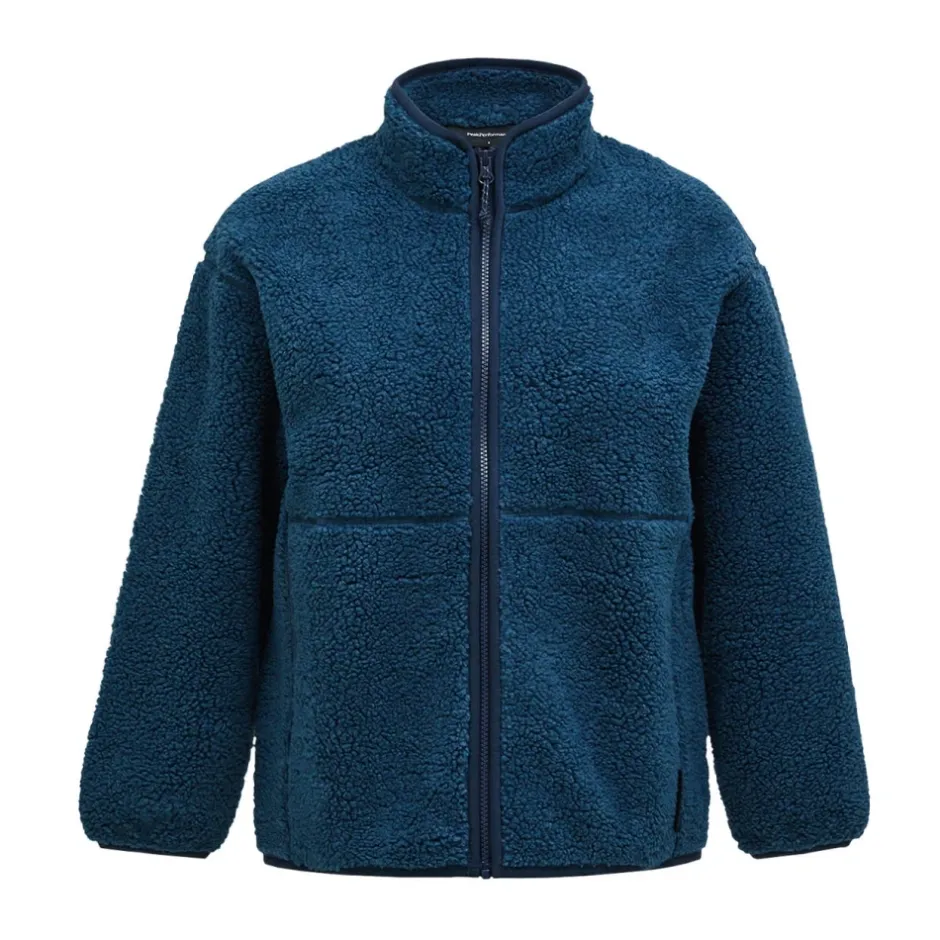 Teddy Fleece Jakke med Lynlås Fleece
