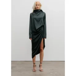 Tilda silkekjole dyb skov Dame Nederdele