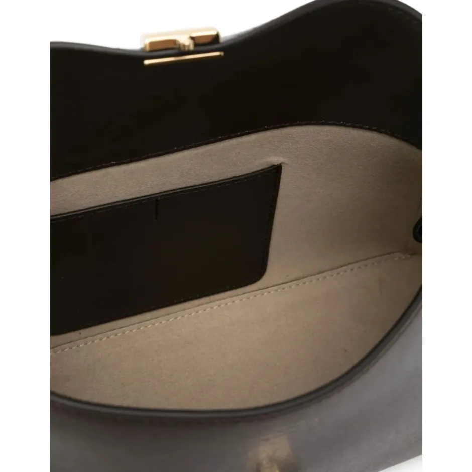 Online T-Lock Leather Clutch Dame Skuldertasker