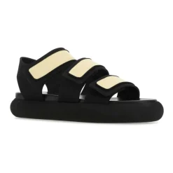 Discount To-tone stof og læder octans sandaler Dame Sandaler