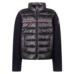 Hot Tricolor Vatteret Bomulds Cardigan med Lynlås Børn Jakker
