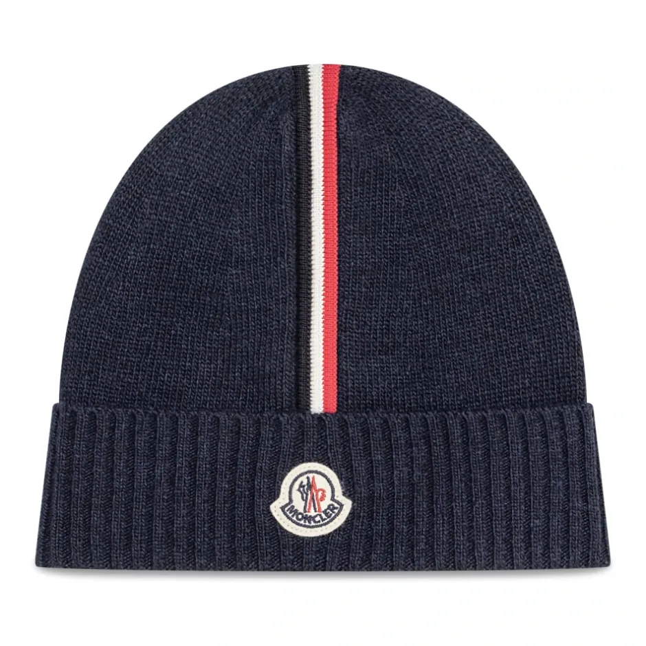 New Tricolor-Trimmed Wool Beanie Børn Huer & Kasketter