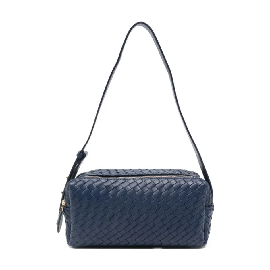 Online Trousse Woven Leather Dame Skuldertasker