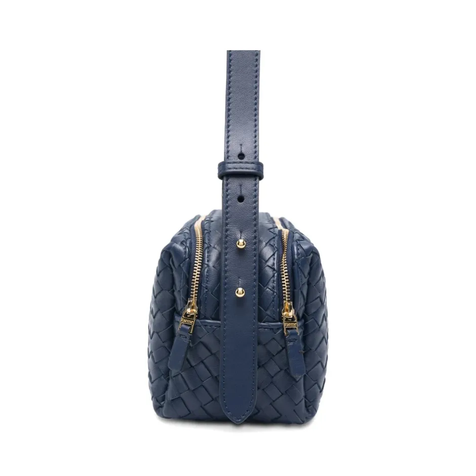 Online Trousse Woven Leather Dame Skuldertasker