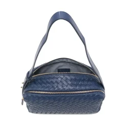 Online Trousse Woven Leather Dame Skuldertasker