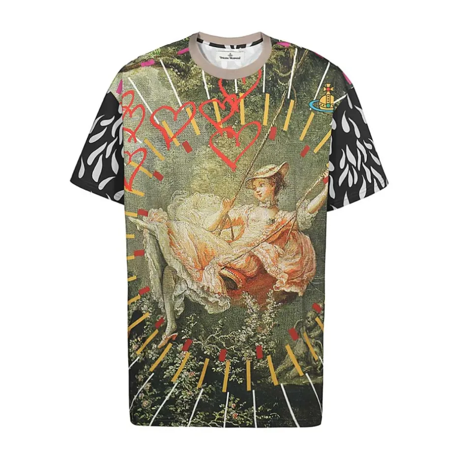 Clearance Trykt bomulds T-shirt T-Shirts