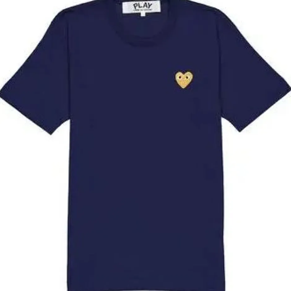 Online T-Shirt Gold Emblem Knit T-Shirts