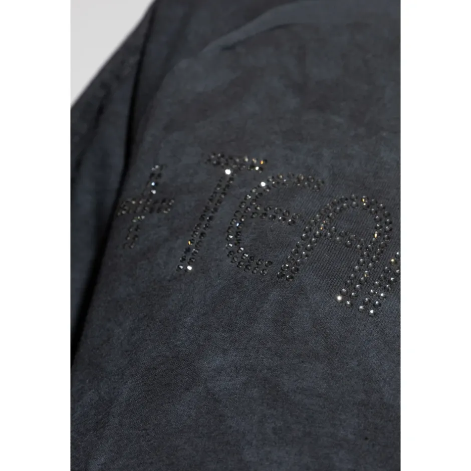 Hot T-shirt med skinnende applikationer Dame T-Shirts
