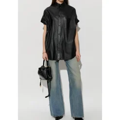Sale Tucked Sleeves Shirt Dame Bluser & Skjorter