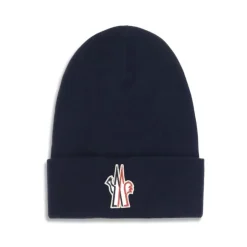 Sale Uld Beanie Hat med Logo Patch Huer, Kasketter & Hatte