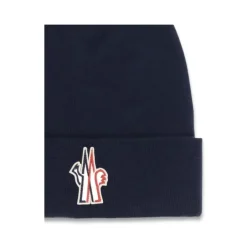 Sale Uld Beanie Hat med Logo Patch Huer, Kasketter & Hatte