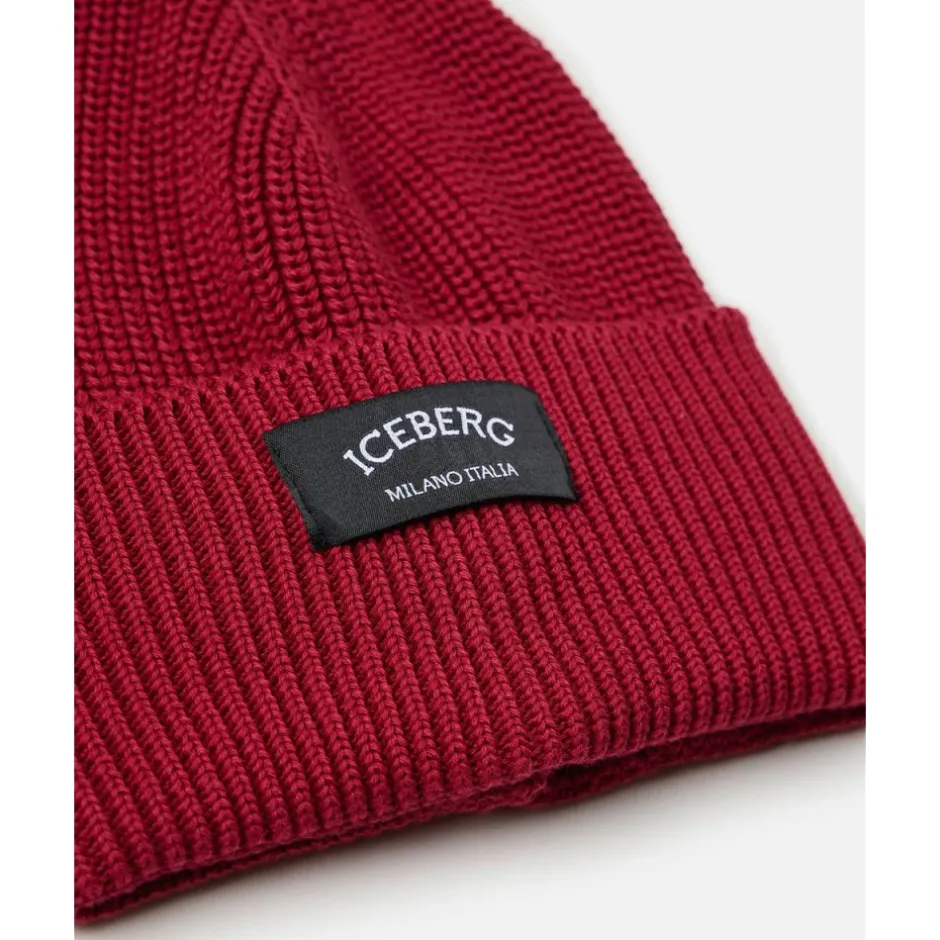 Sale Uld Beanie Hue med Sort Mærke og Logo Børn Huer & Kasketter