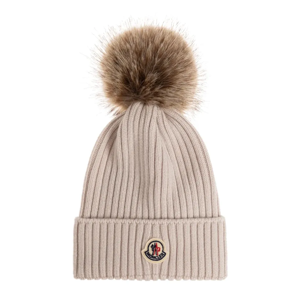 New Uld Beanie med Pom Pom Børn Huer & Kasketter