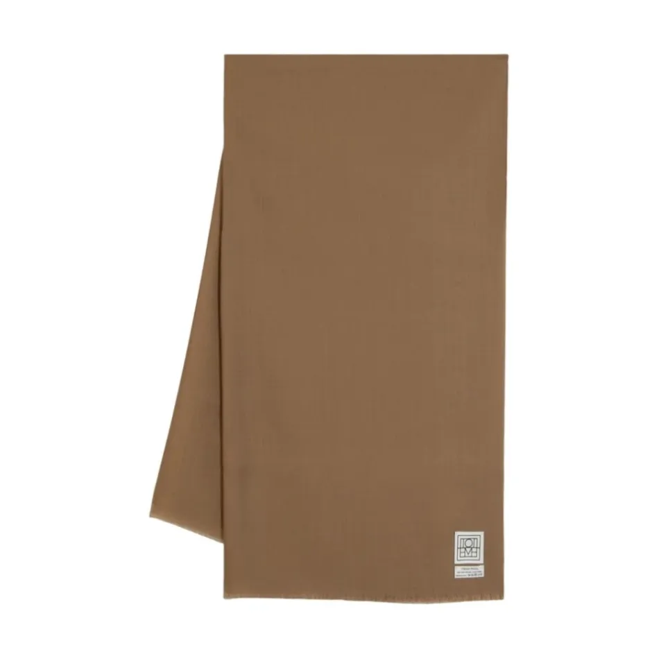 Clearance Uld Beige Tørklæde Dame Tørklæder