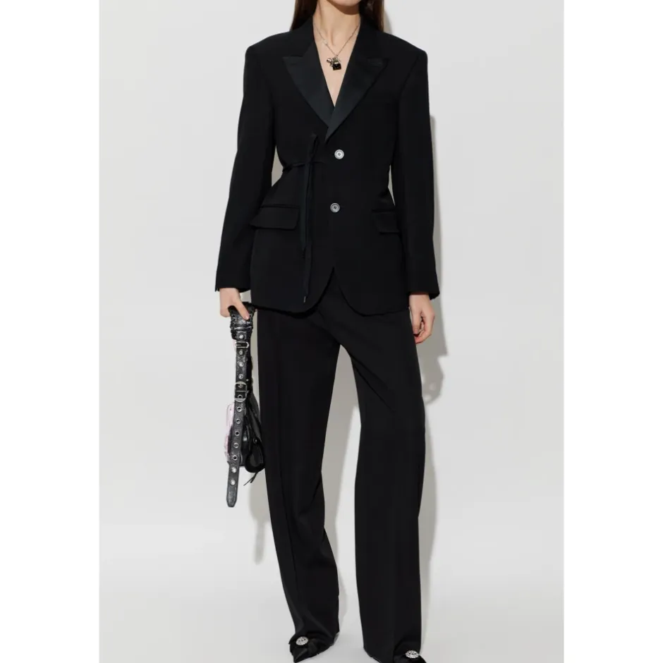 Online Uld Blazer Med Enkel Slids Dame Jakker