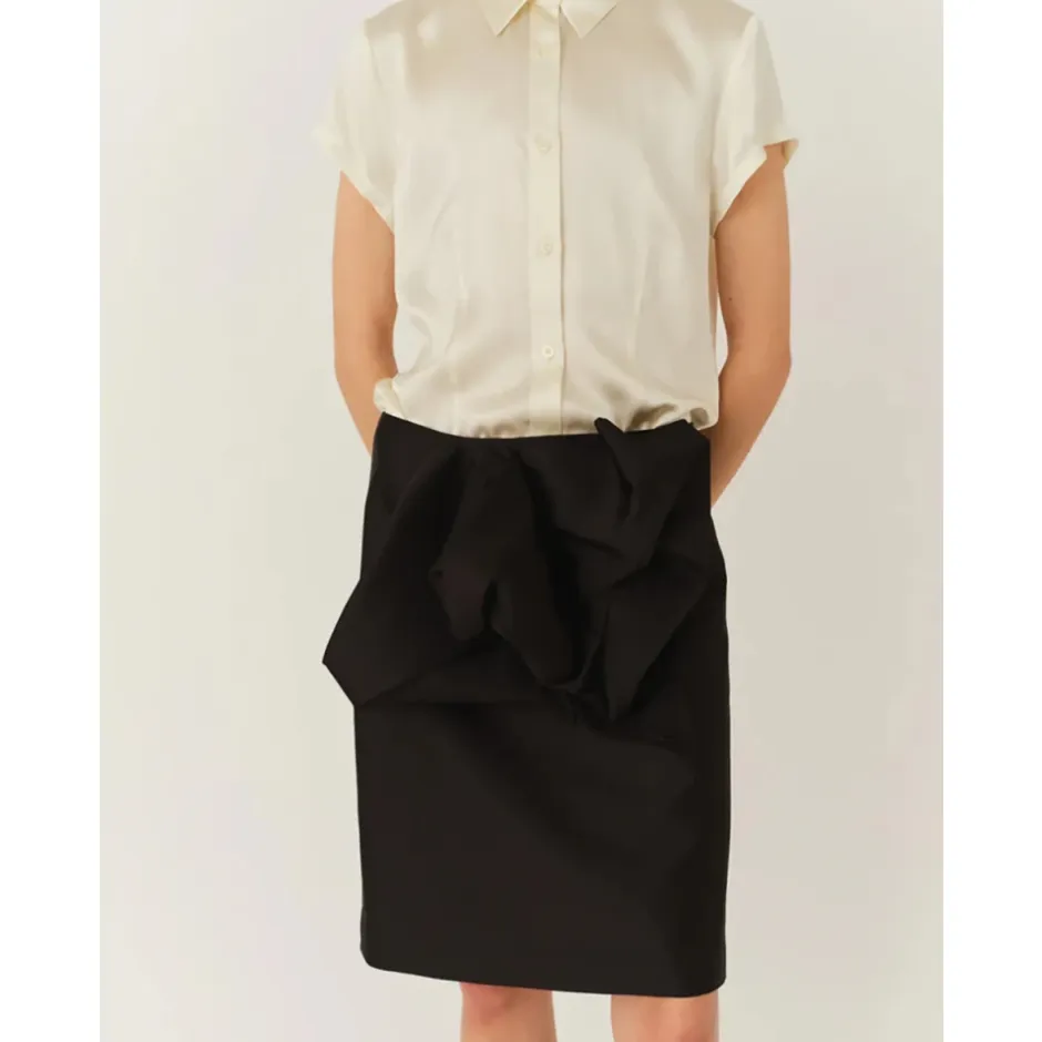 Best Umami Draped Silk Skirt Dame Nederdele