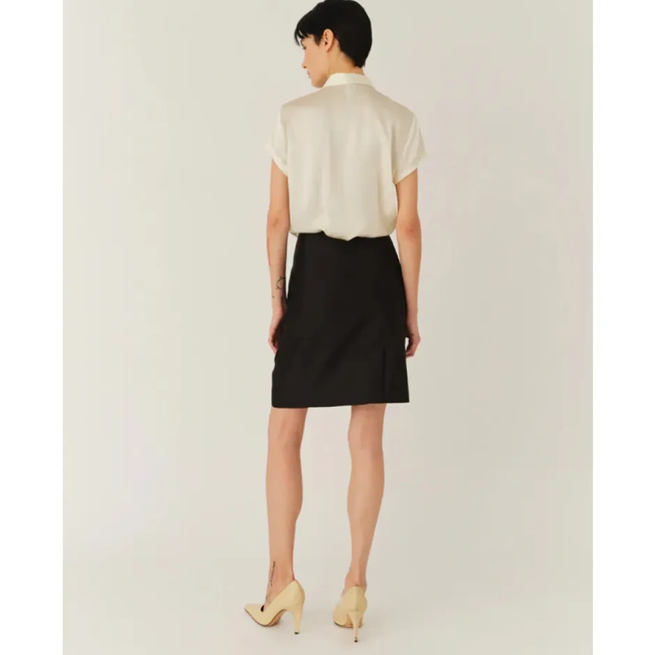 Best Umami Draped Silk Skirt Dame Nederdele